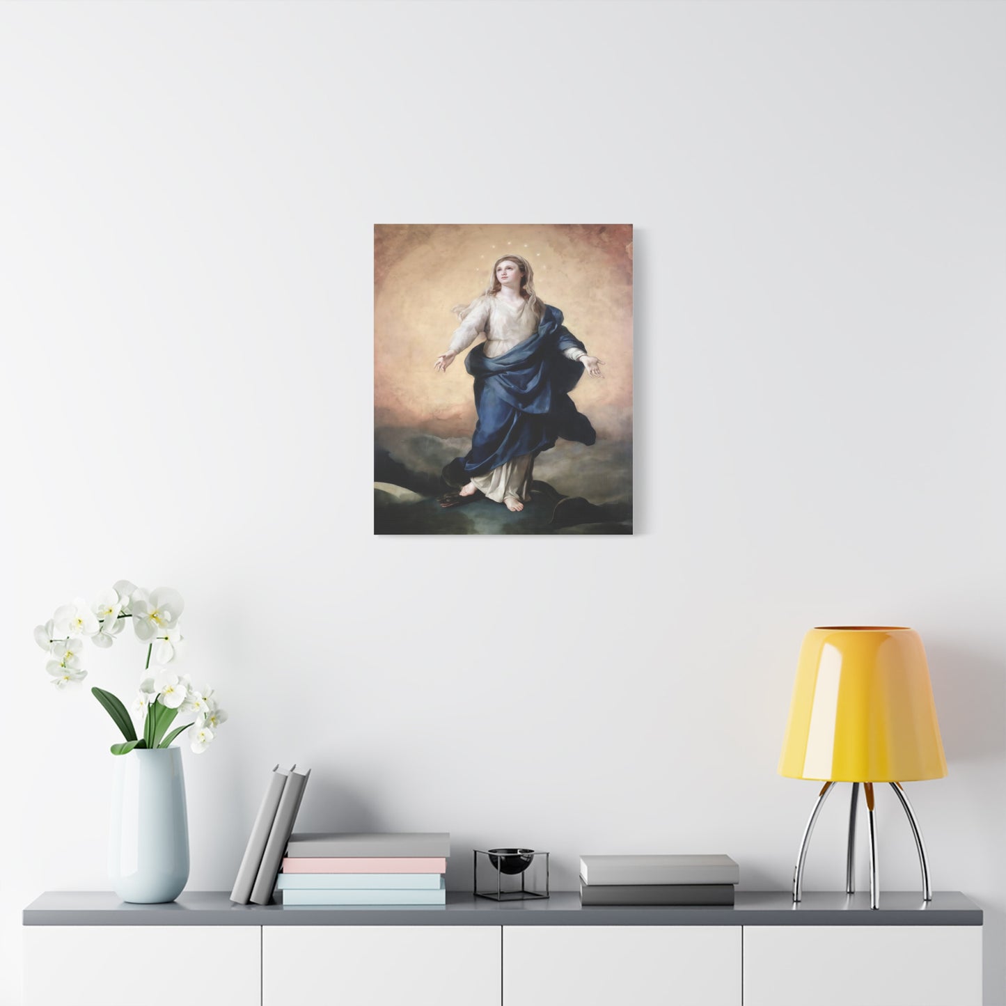 Ready to Hang - Immaculate Conception Virgin Mary Catholic Canvas Wall Art, Christian Decor