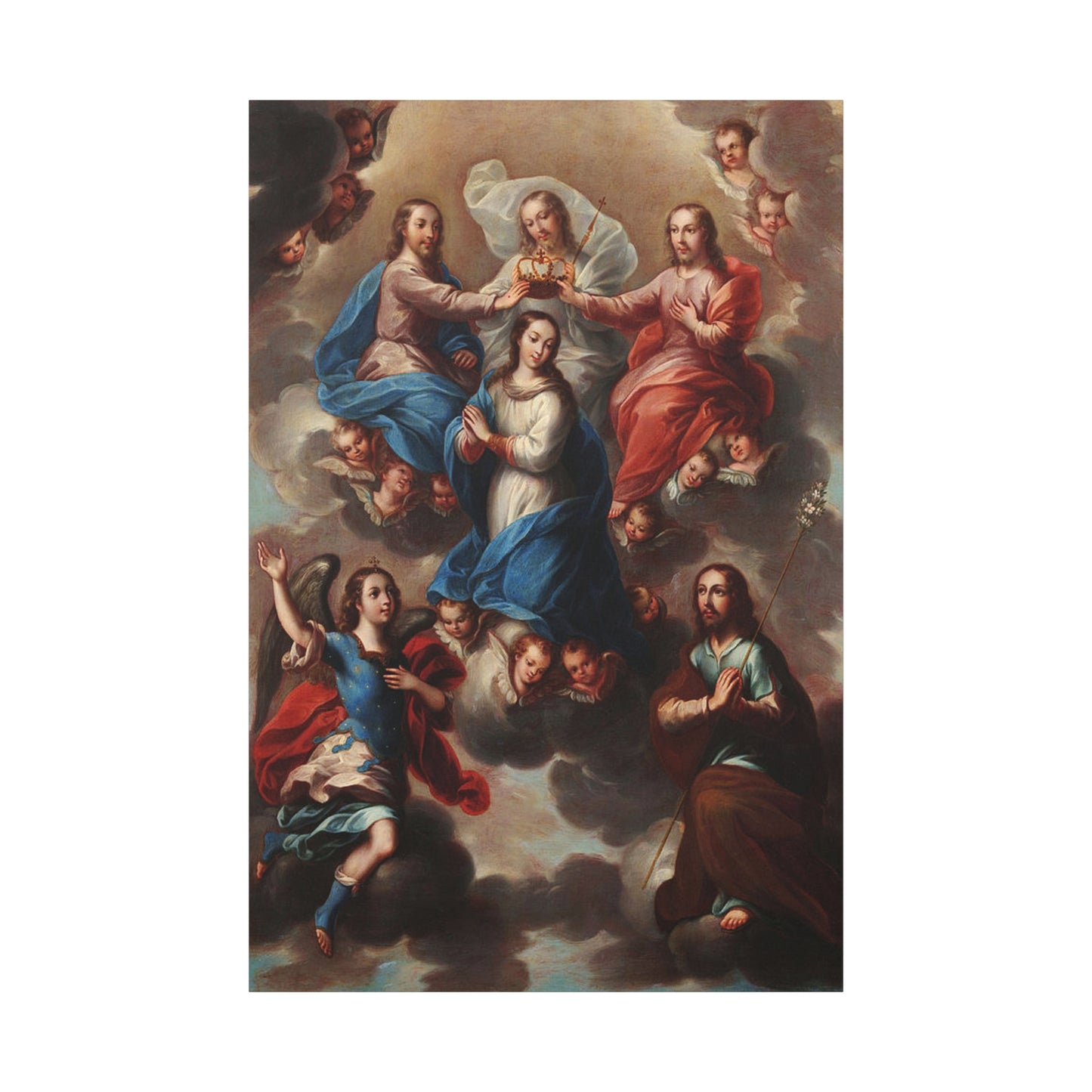 The Crowning of the Virgin Catholic HQ Print on Canvas Ready To Hang - Virgin Mary Canvas