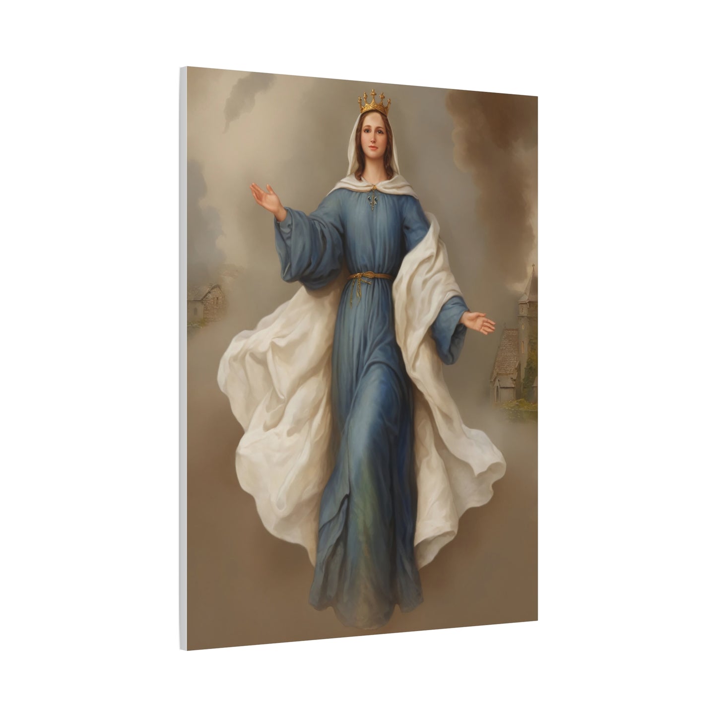 Mother Mary Our Lady of Knock Catholic Canvas Wall Art, Christian Decor