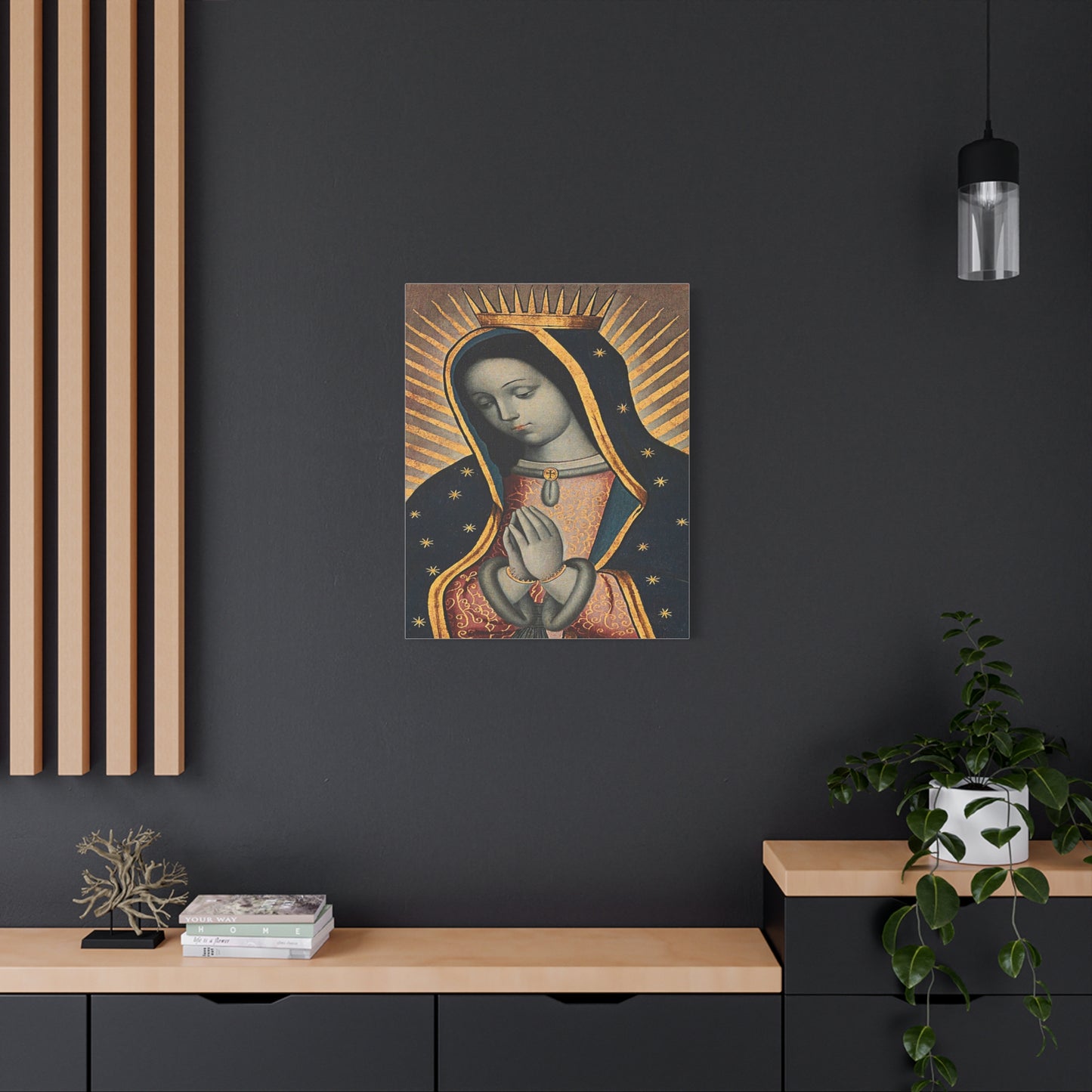 Virgin Of Guadalupe Catholic HQ Print on Canvas Ready To Hang - Virgin Mary Canvas