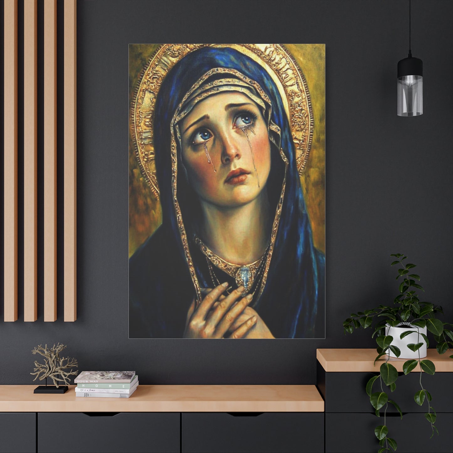 Ready to Hang - Our Lady of Sorrows Catholic Canvas Wall Art, Christian Decor
