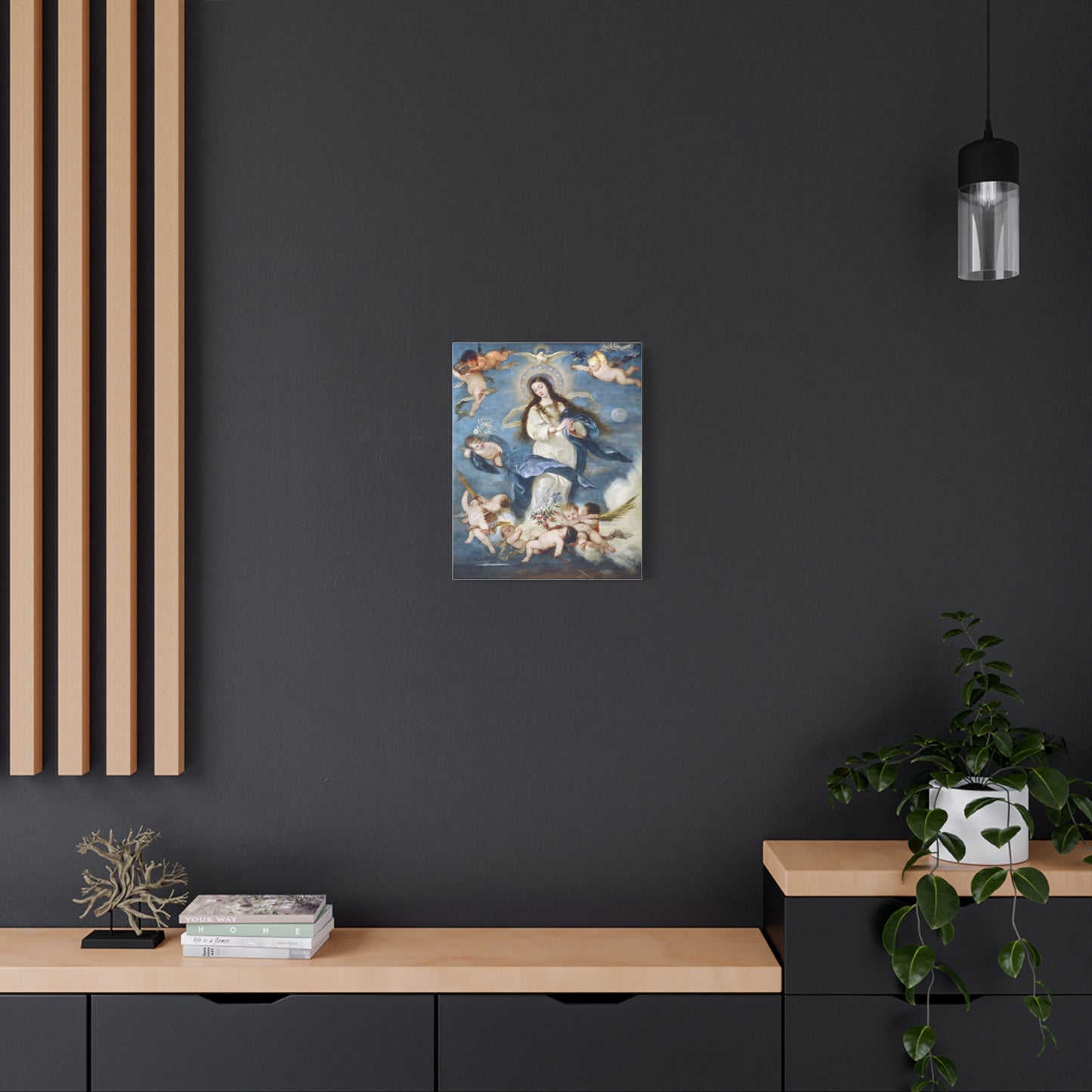 Ready To Hang - Mother Mary Immaculate Conception Catholic Canvas Wall Art, Christian Decor Our Lady
