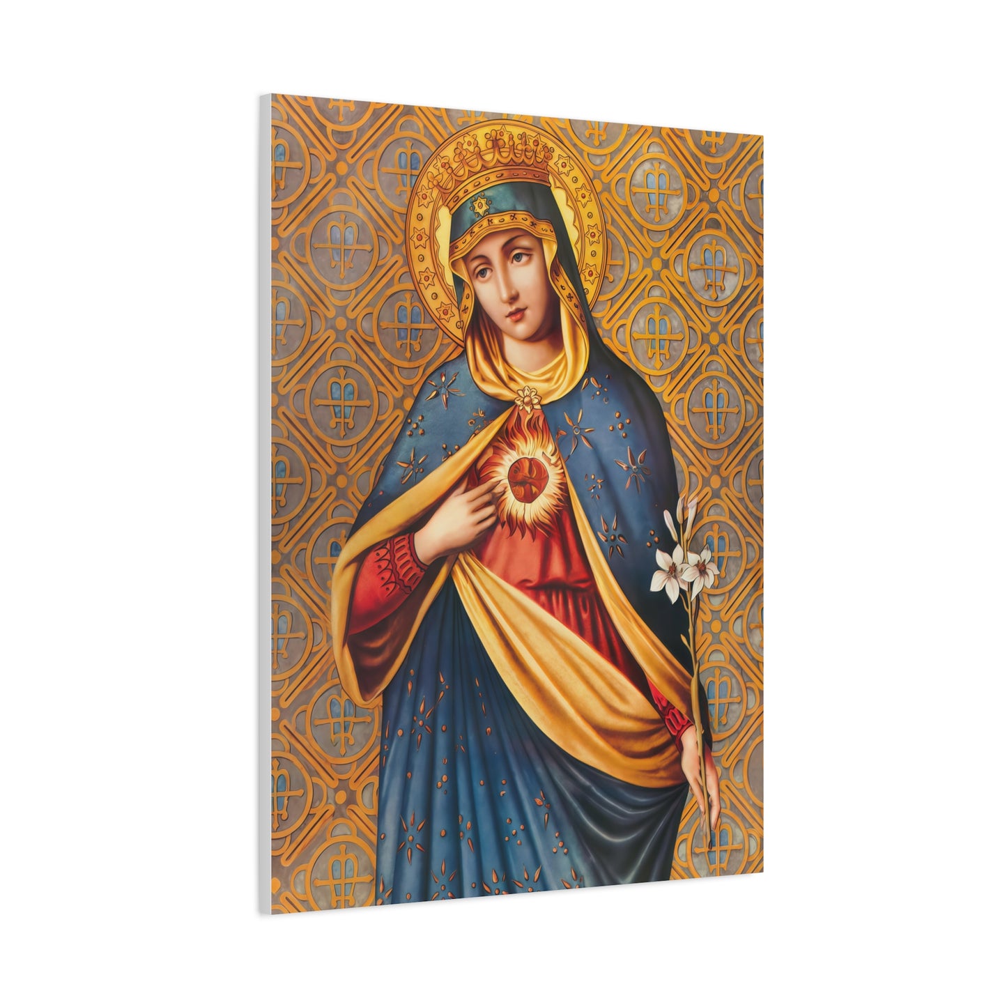 Ready to Hang - Immaculate Conception Mother Mary Catholic Canvas Wall Art, Christian Decor