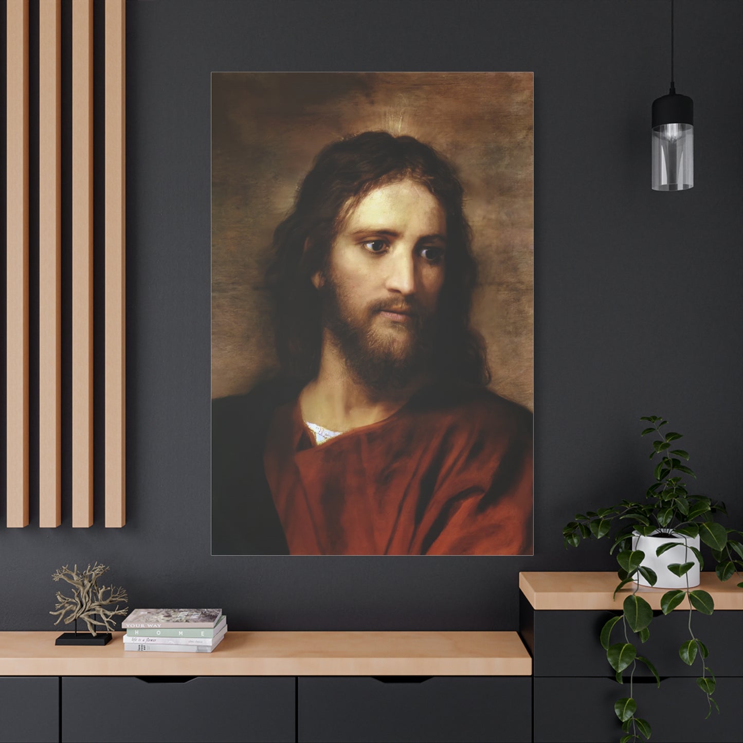 Ready to Hang - Christ at Thirty Three - Hofmann - Catholic Canvas Wall Art, Christian Decor