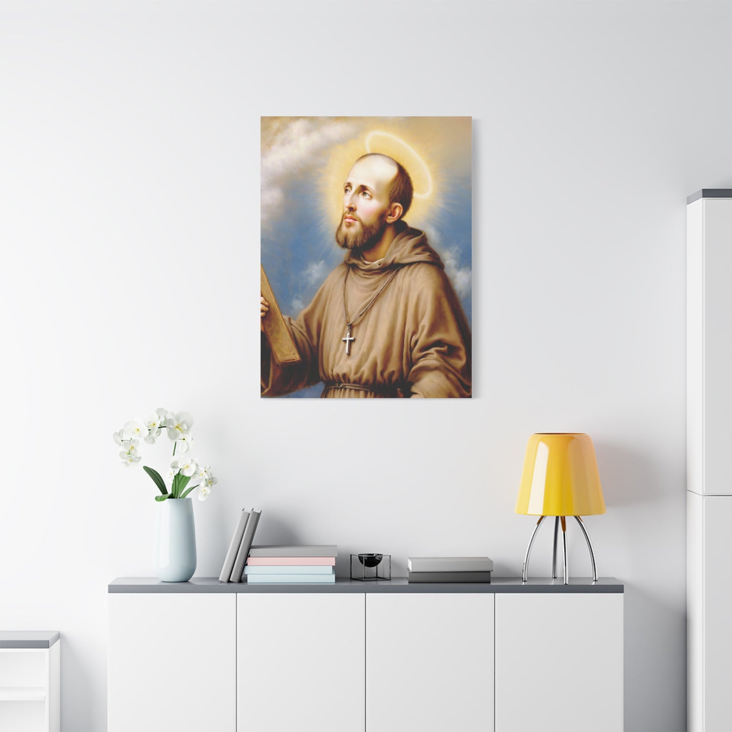 St. Francis de Sales Catholic Canvas Wall Art, Christian Decor
