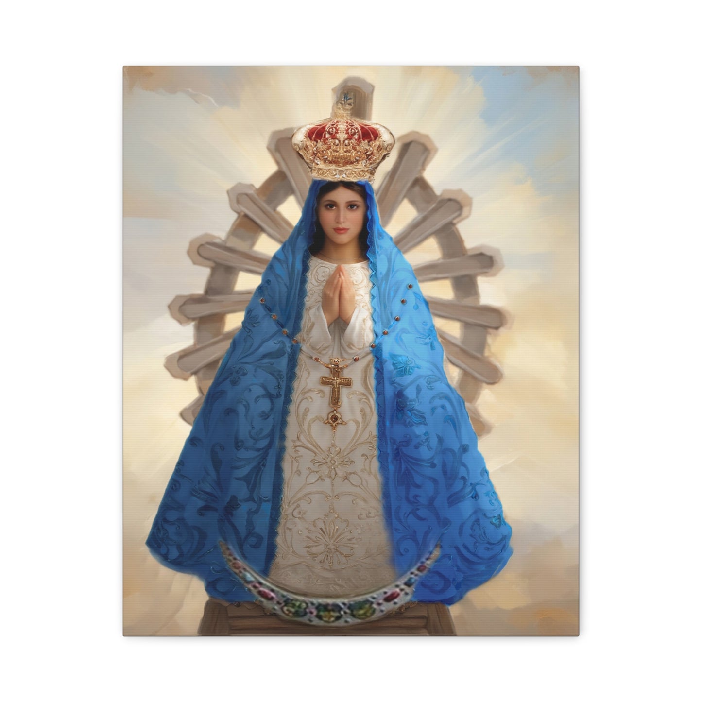 Ready to Hang - Our Lady of Lujan Virgin Mary Catholic Canvas Wall Art, Christian Decor