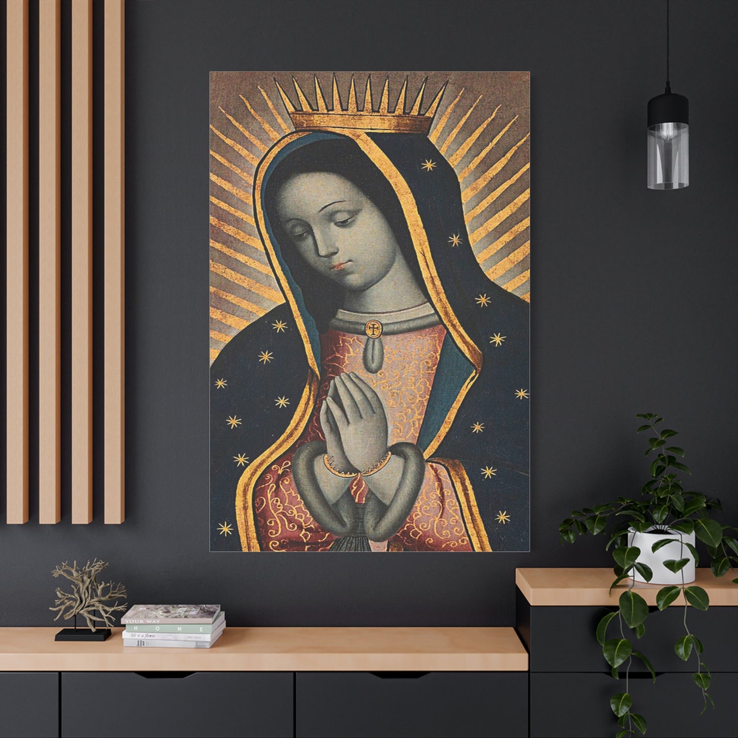 Virgin Of Guadalupe Catholic HQ Print on Canvas Ready To Hang - Virgin Mary Canvas
