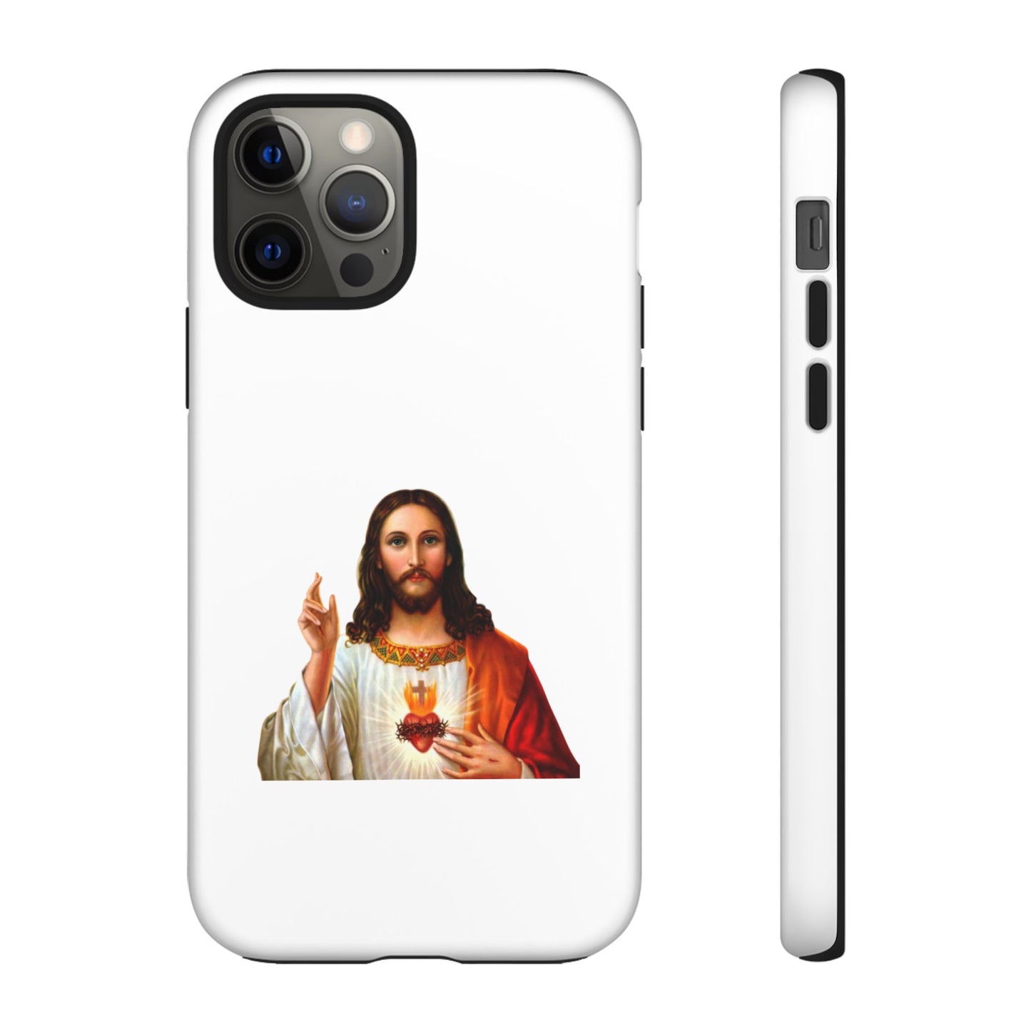 Artistic Phone Case Featuring Jesus, Tough Phone Case, Christian Gift, Religious Phone Cover, Inspirational Phone Accessory, Unique Jesus