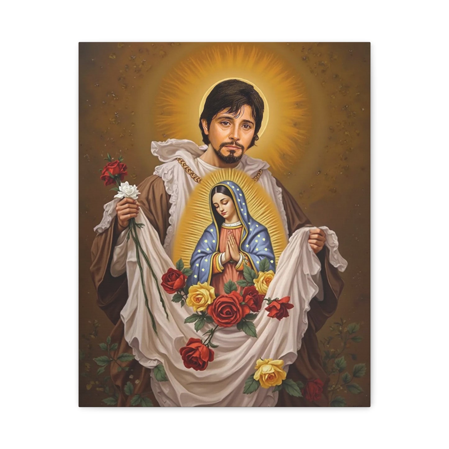 St. Juan Diego Catholic Canvas Wall Art, Christian Decor