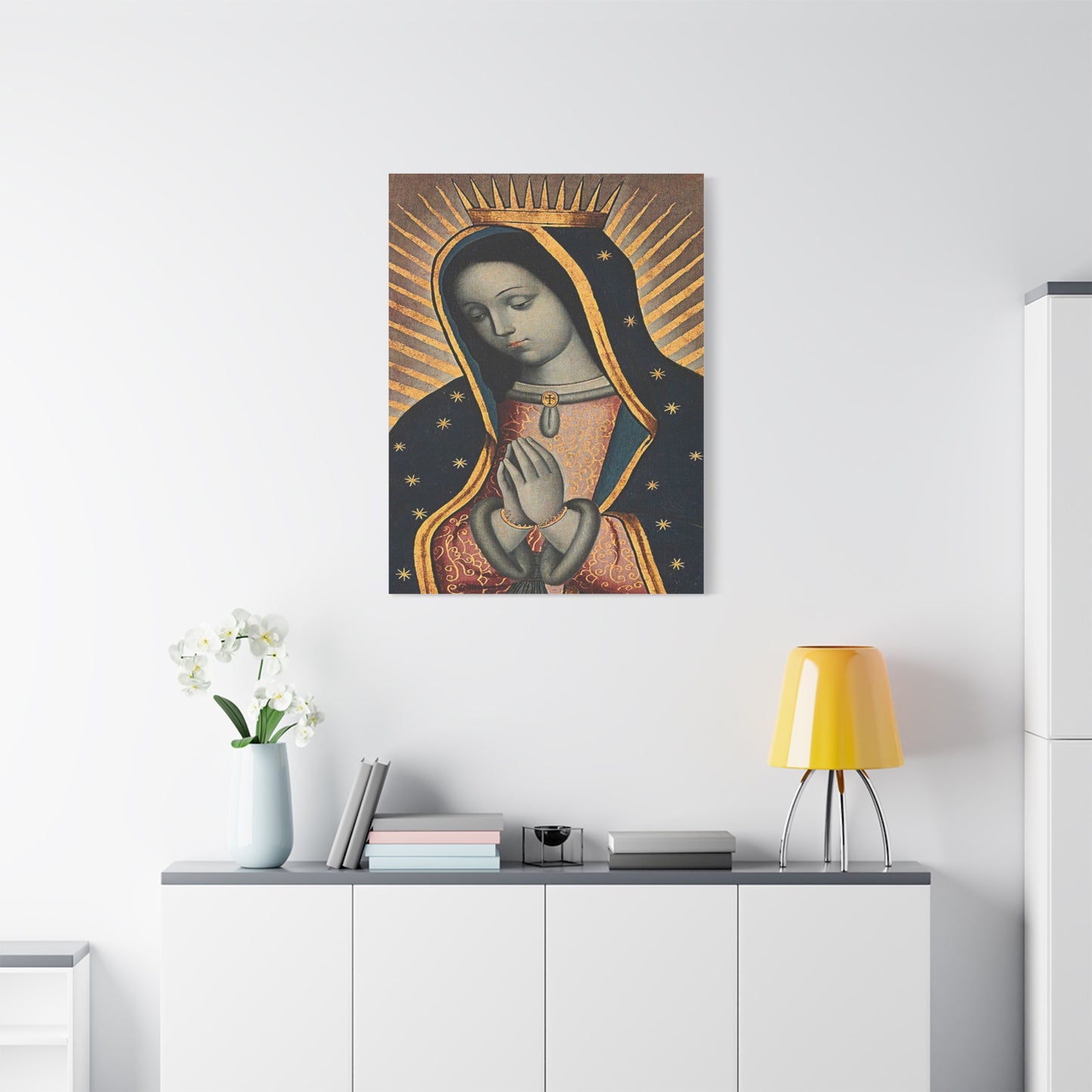 Virgin Of Guadalupe Catholic HQ Print on Canvas Ready To Hang - Virgin Mary Canvas