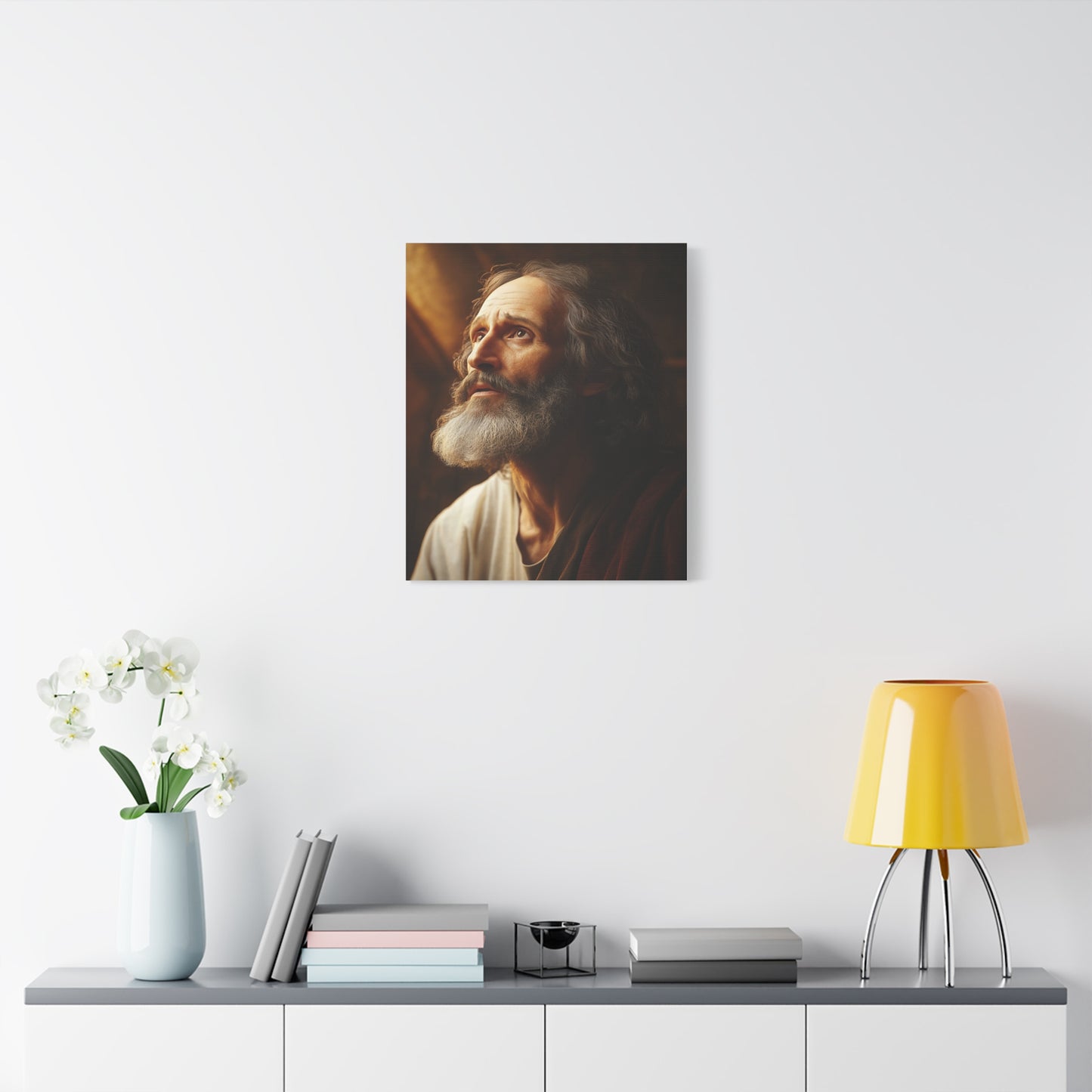 St. Matthew Apostle and Evangelist Catholic Canvas Wall Art, Christian Decor