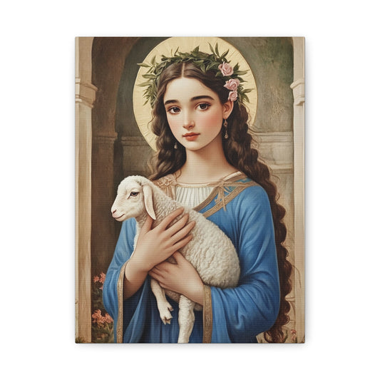 Agnes of RomeCanvas Wall Art, Christian Decor