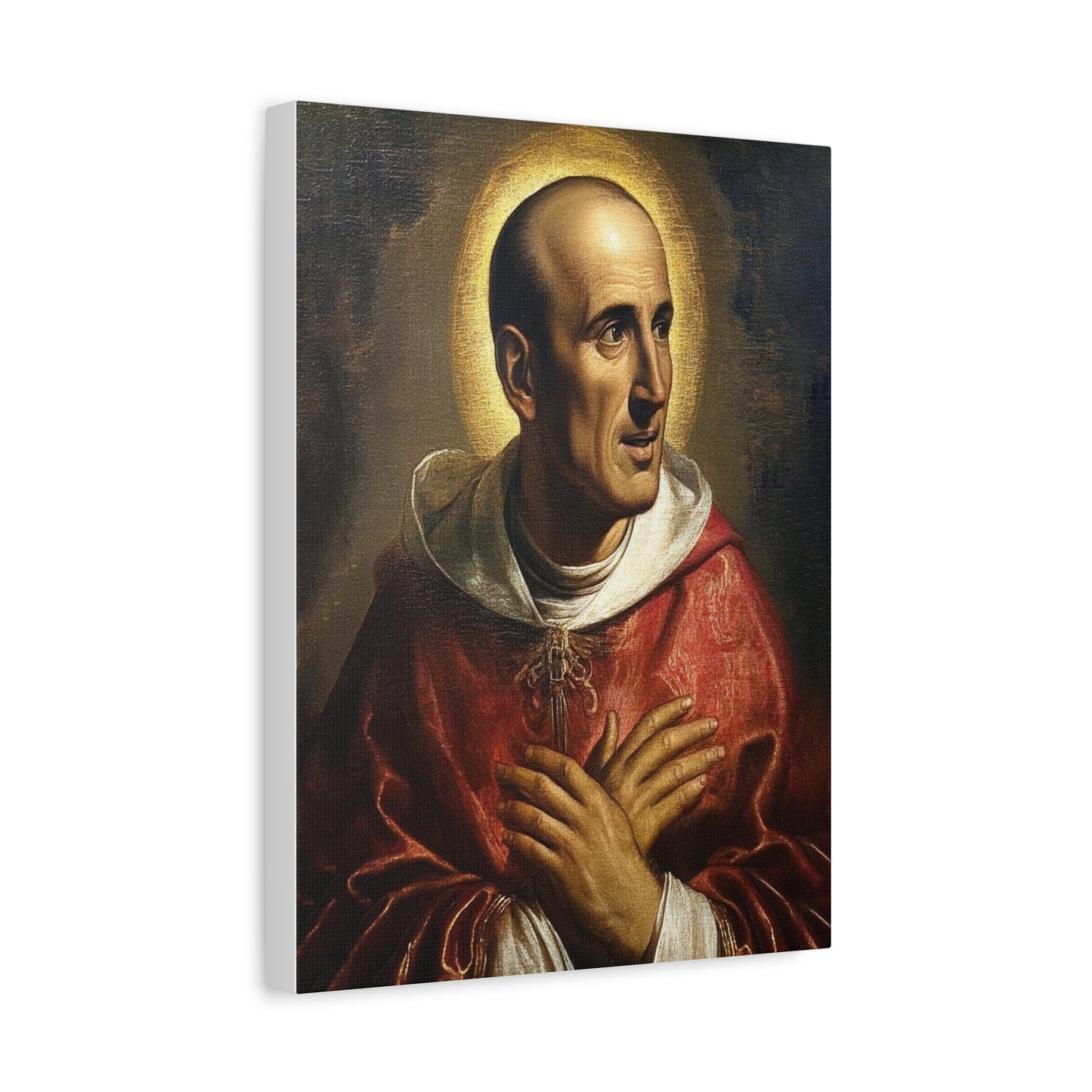 Charles Borromeo Canvas Print, Catholic Decor Wall, Gift Religious Christian