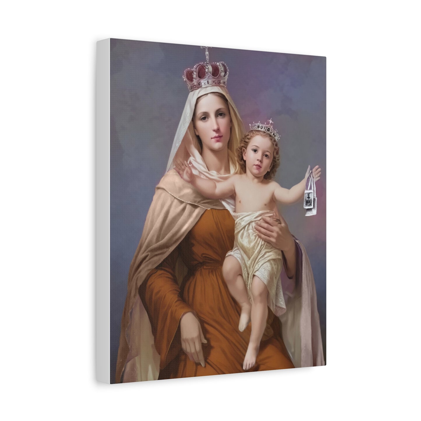 Our Lady of Mount Carmel Catholic Canvas Wall Art, Christian Decor