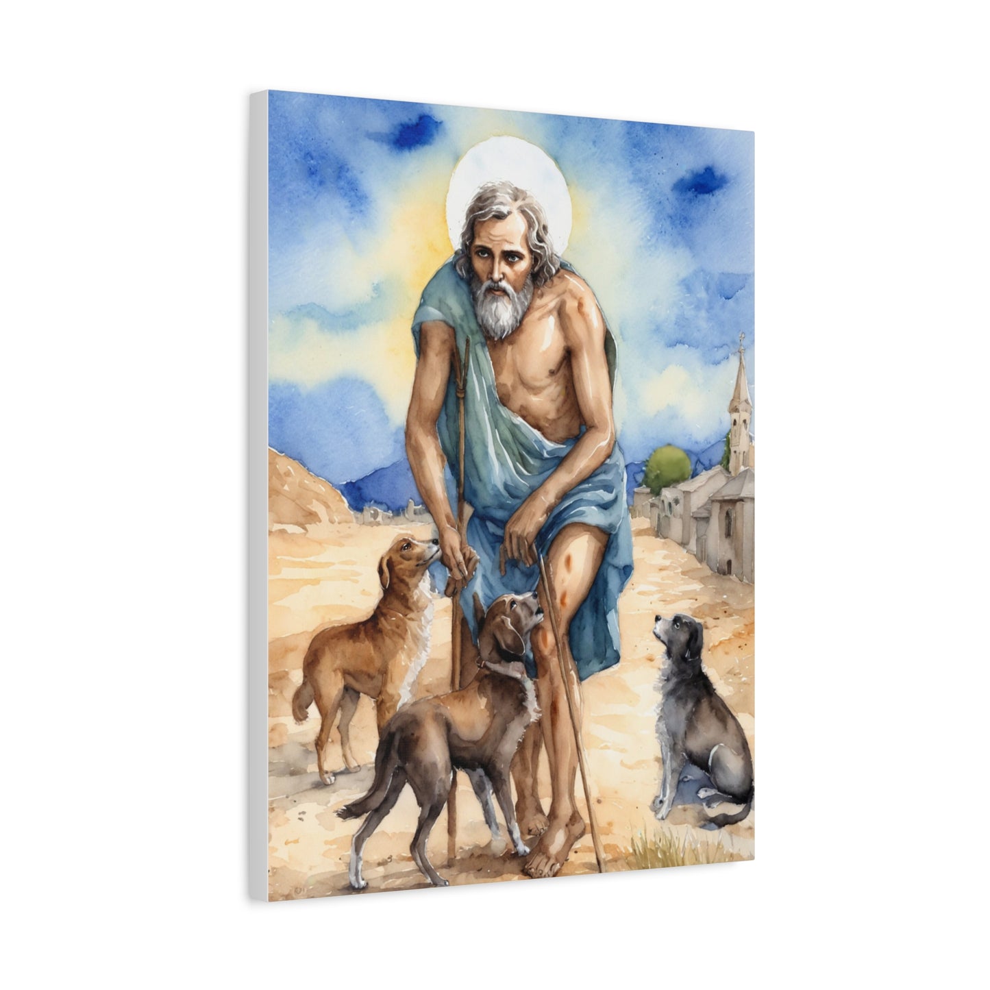 St. Lazarus of Bethany Catholic Canvas Wall Art, Christian Decor
