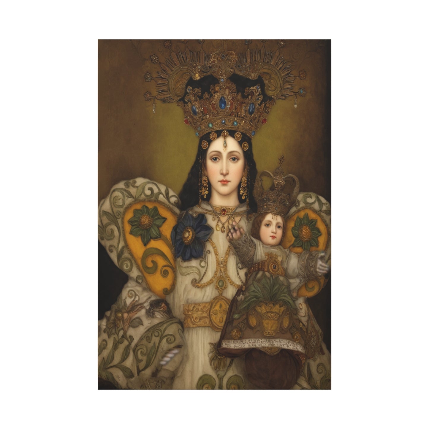 Our Lady Mary Remedies of Odlot Catholic Canvas Wall Art, Christian Decor