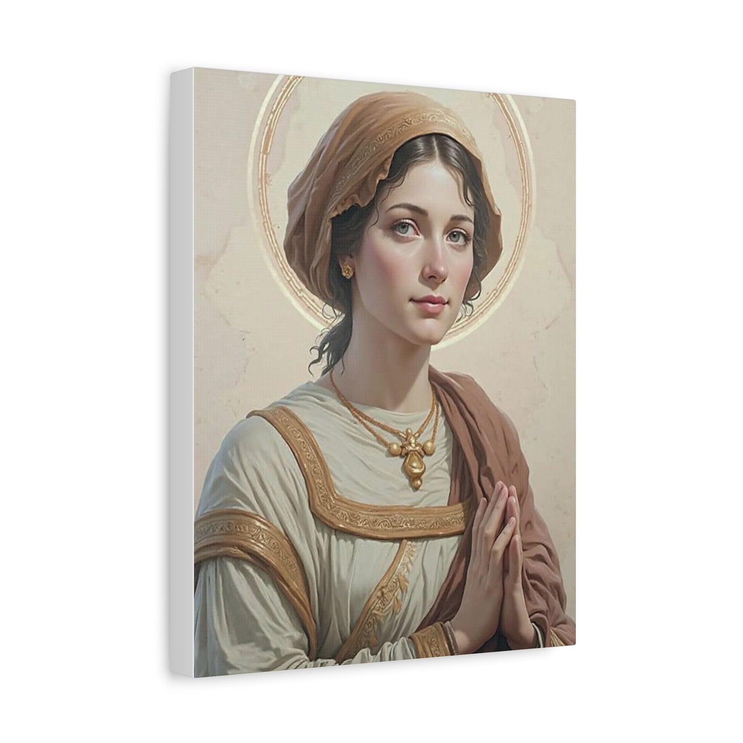 St. Flavia Domitilla Catholic Canvas Wall Art, Christian Decor