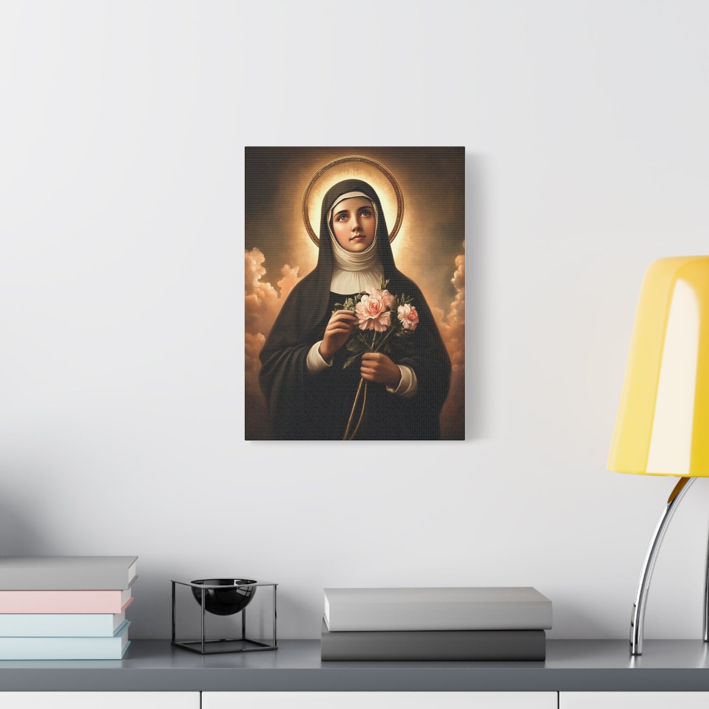 Ready To Hang - St. Rita of Cascia Catholic Canvas Wall Art, Christian Decor