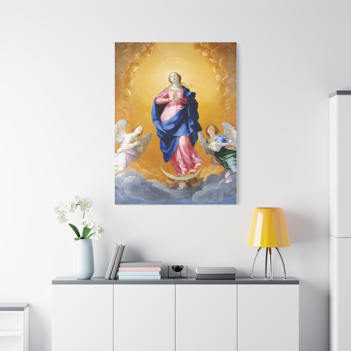 Ready To Hang - Mother Mary Immaculate Conception Our Lady Catholic Canvas Wall Art, Christian Decor