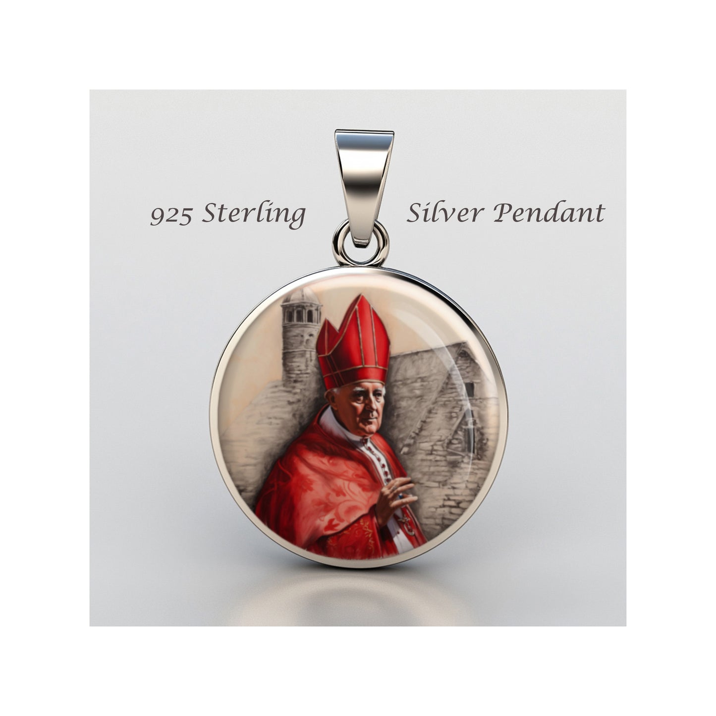 Saint Lawrence O Toole Catholic sterling silver 925 Christian Medal Patron image 0