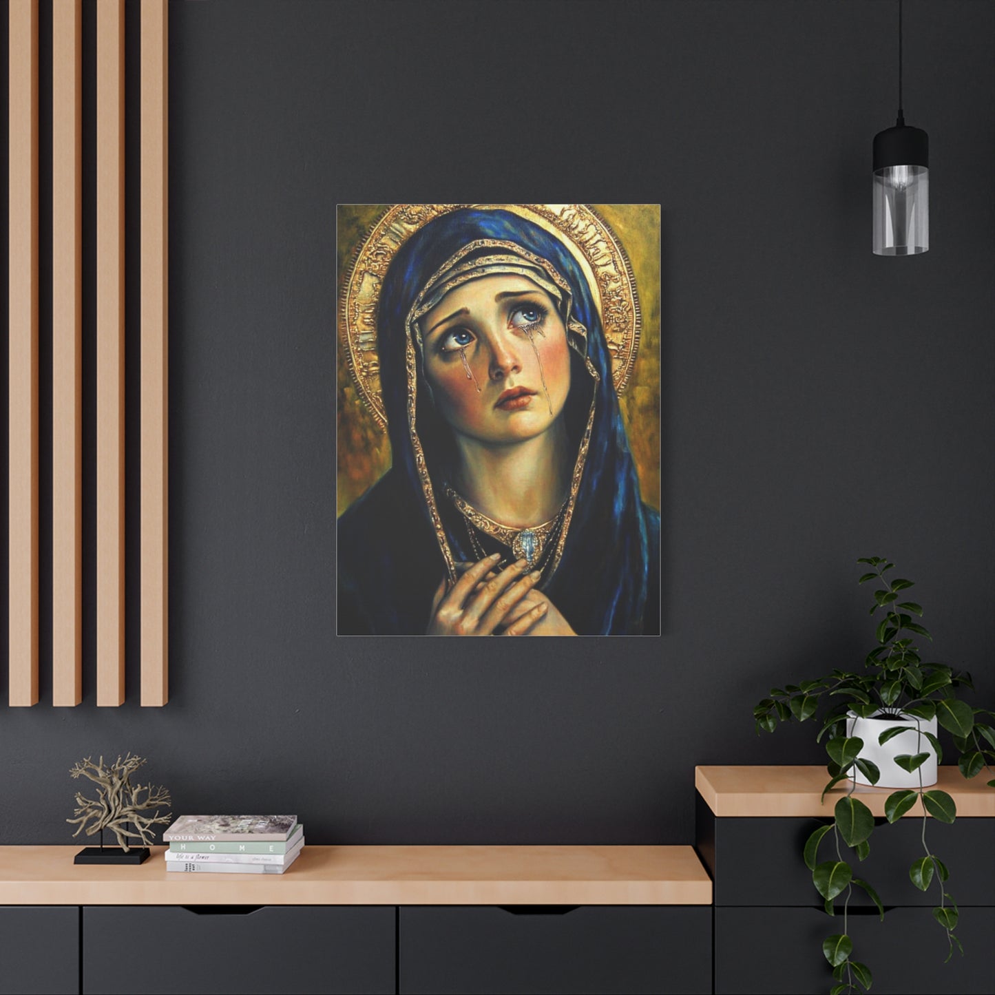 Ready to Hang - Our Lady of Sorrows Catholic Canvas Wall Art, Christian Decor