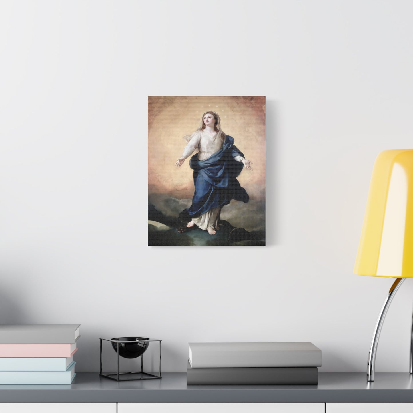 Ready to Hang - Immaculate Conception Virgin Mary Catholic Canvas Wall Art, Christian Decor