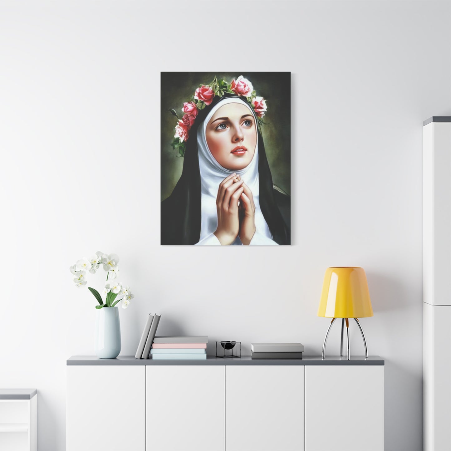 Ready To Hang - St. Rose of Lima Catholic Canvas Wall Art, Christian Decor