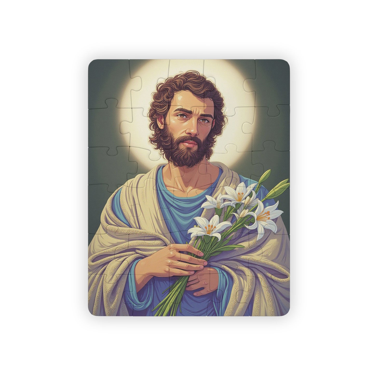 St Joseph - 30-Piece Kid Puzzle, Inspirational Bible, Catholic teacher gift, Religious Jigsaw, Catholic kid toy