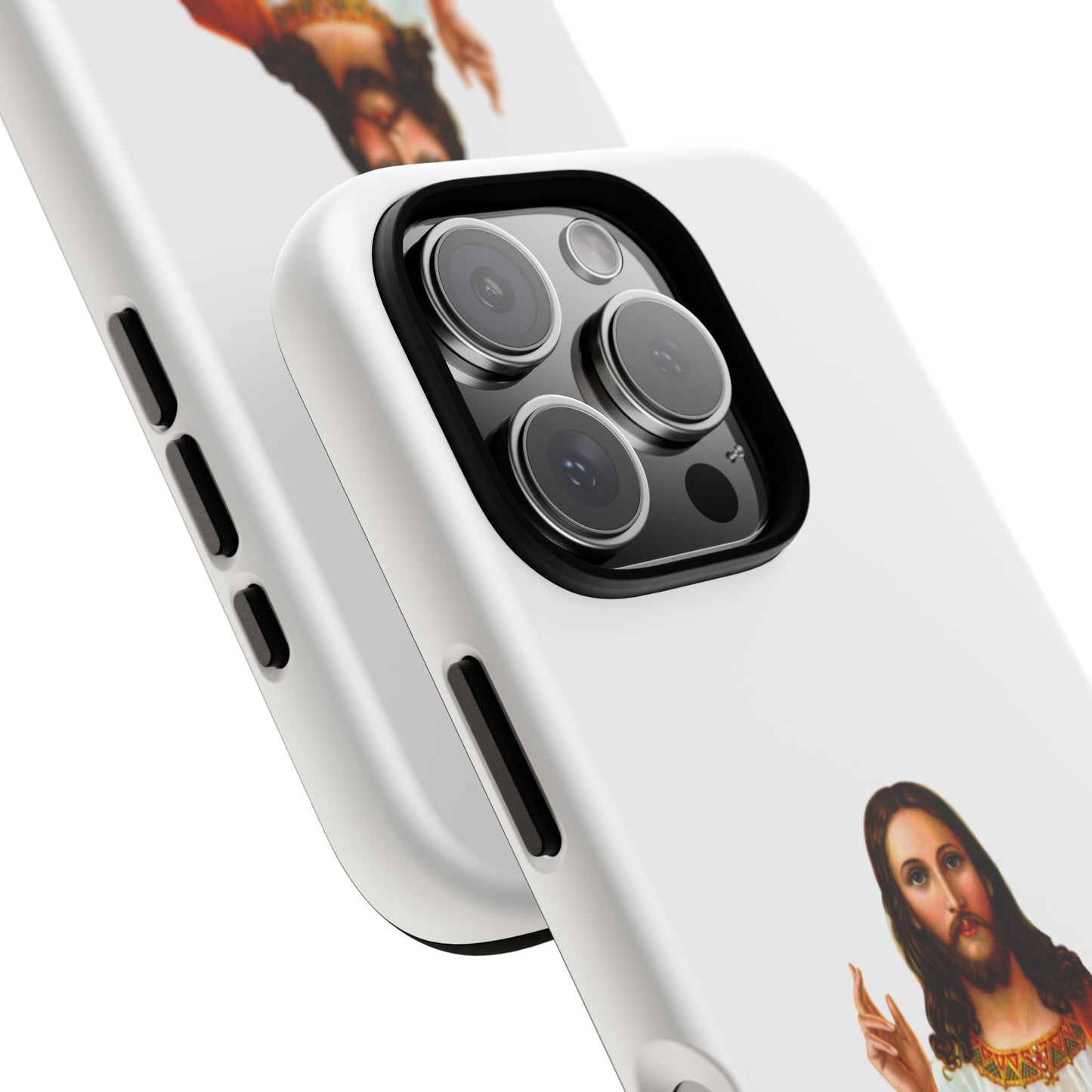 Artistic Phone Case Featuring Jesus, Tough Phone Case, Christian Gift, Religious Phone Cover, Inspirational Phone Accessory, Unique Jesus
