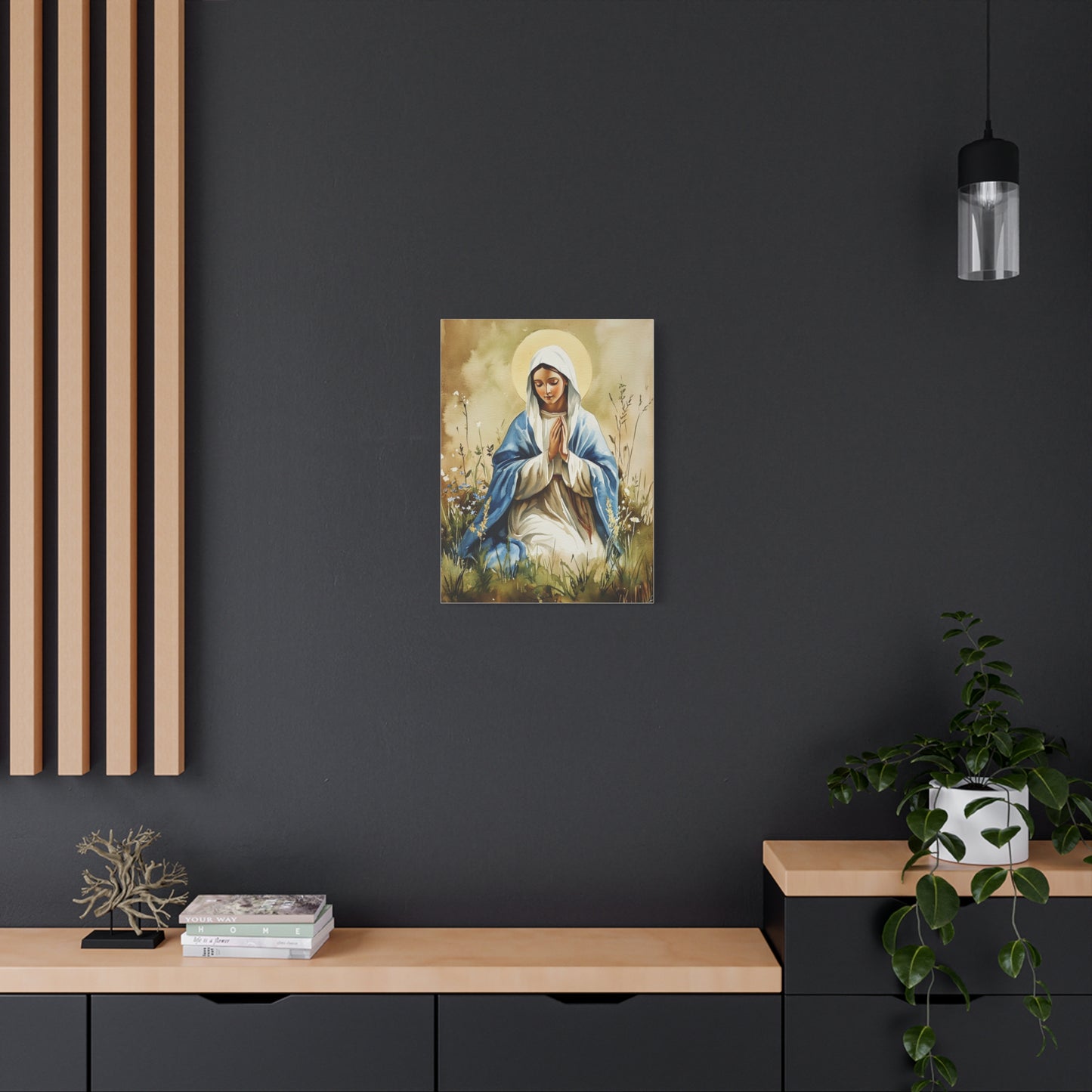 Ready to Hang - Our Lady The Most Holy Mary Catholic Canvas Wall Art, Christian Decor