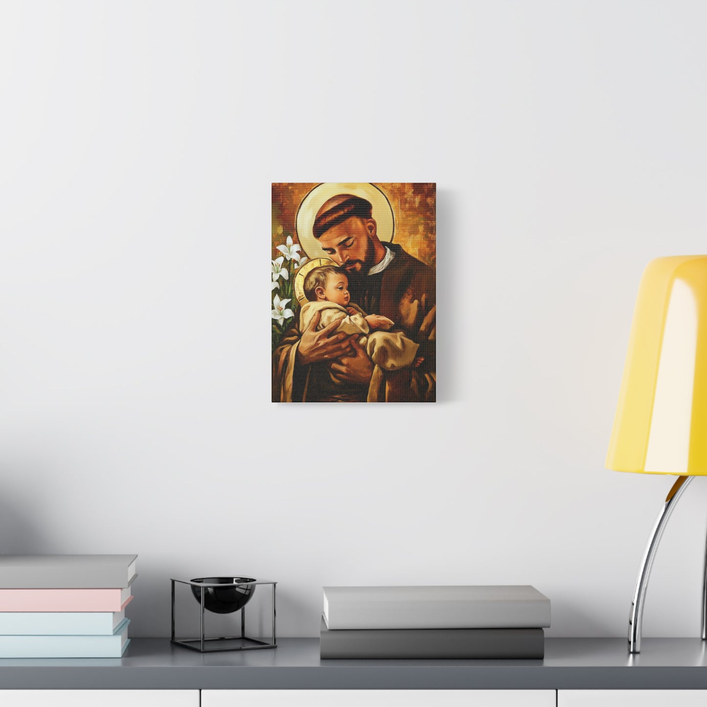 St. Anthony of Padua Canvas Print, Catholic Decor Wall, Gift Religious Christian