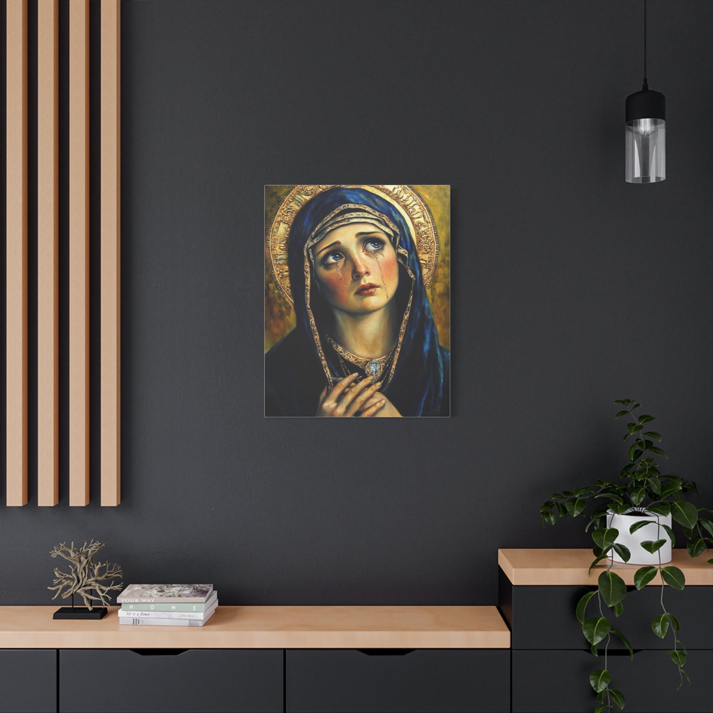 Ready to Hang - Our Lady of Sorrows Catholic Canvas Wall Art, Christian Decor