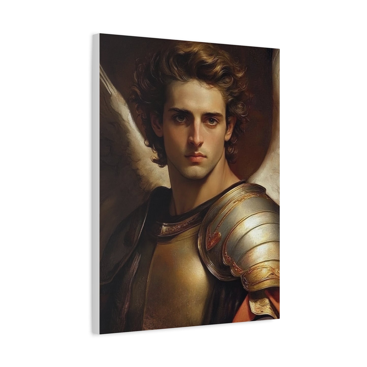 Michael the Archangel Catholic Canvas Wall Art, Christian Decor