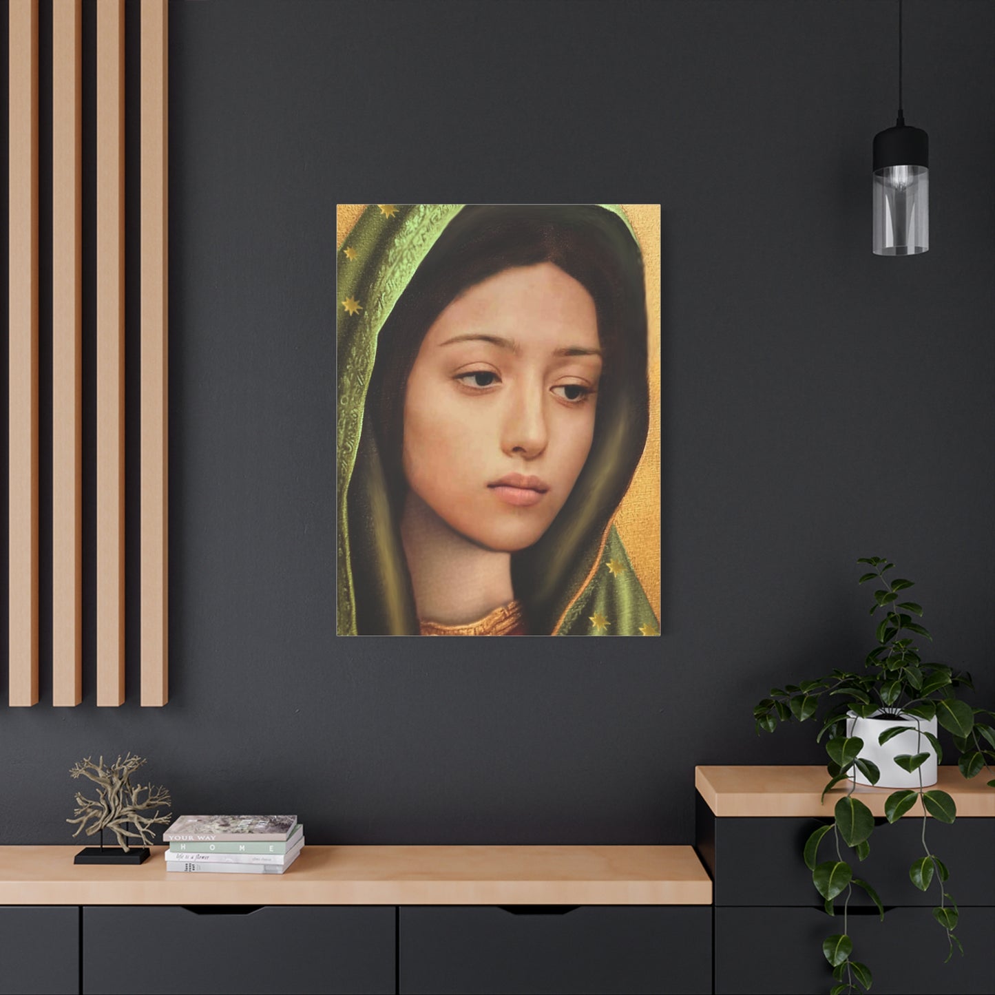 Our Lady of Guadalupe Mary Catholic Canvas Wall Art, Christian Decor