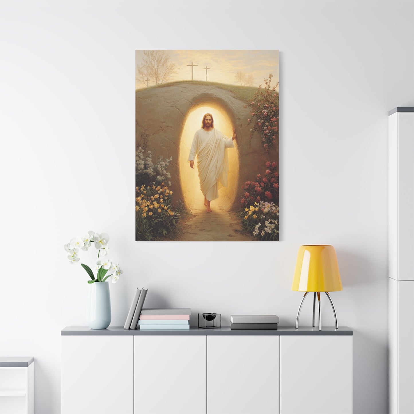 Ready To Hang - Resurrection of Jesus Catholic Canvas Wall Art, Christian Decor