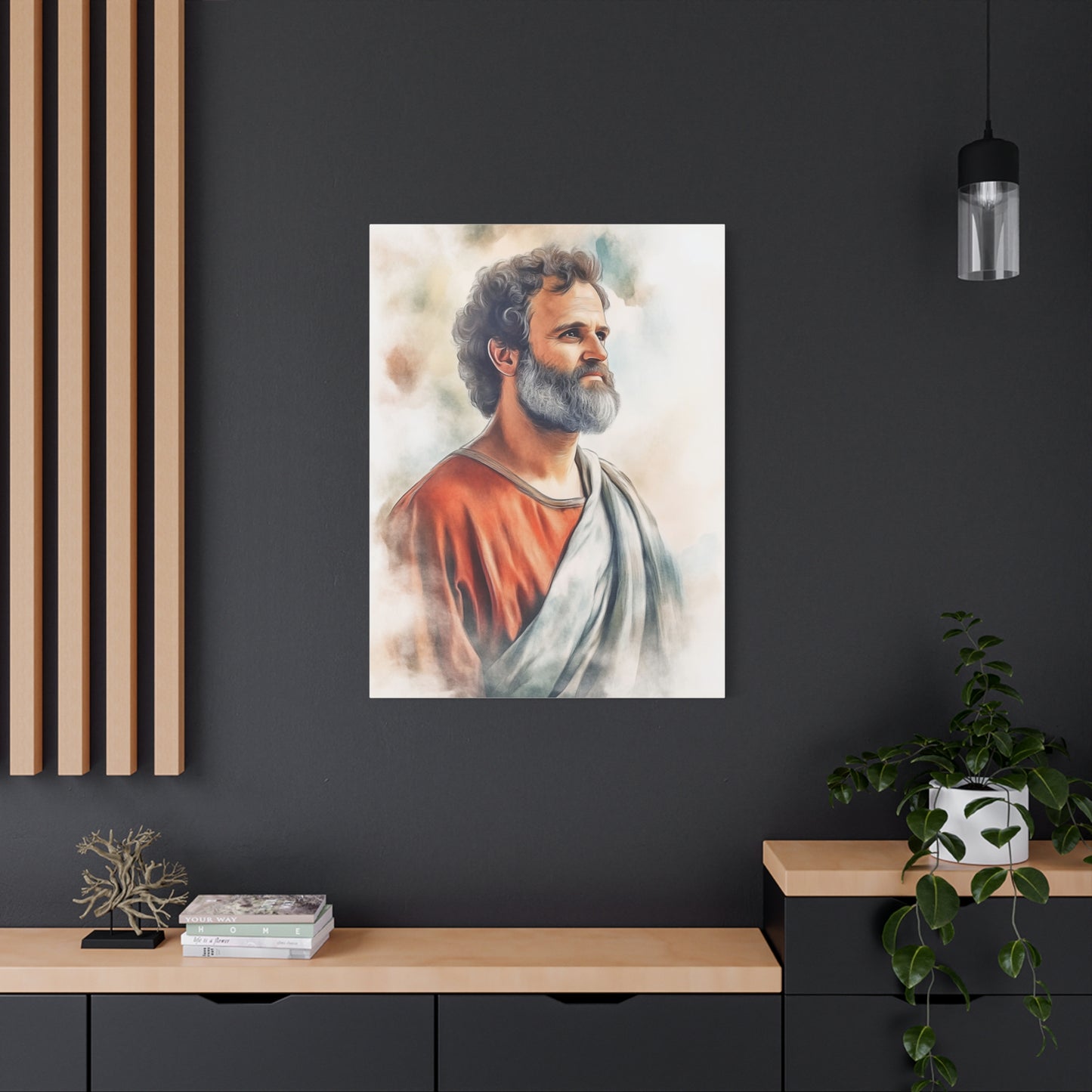 Ready to Hang - St. Paul the Apostle watercolor Catholic Canvas Wall Art, Christian Decor