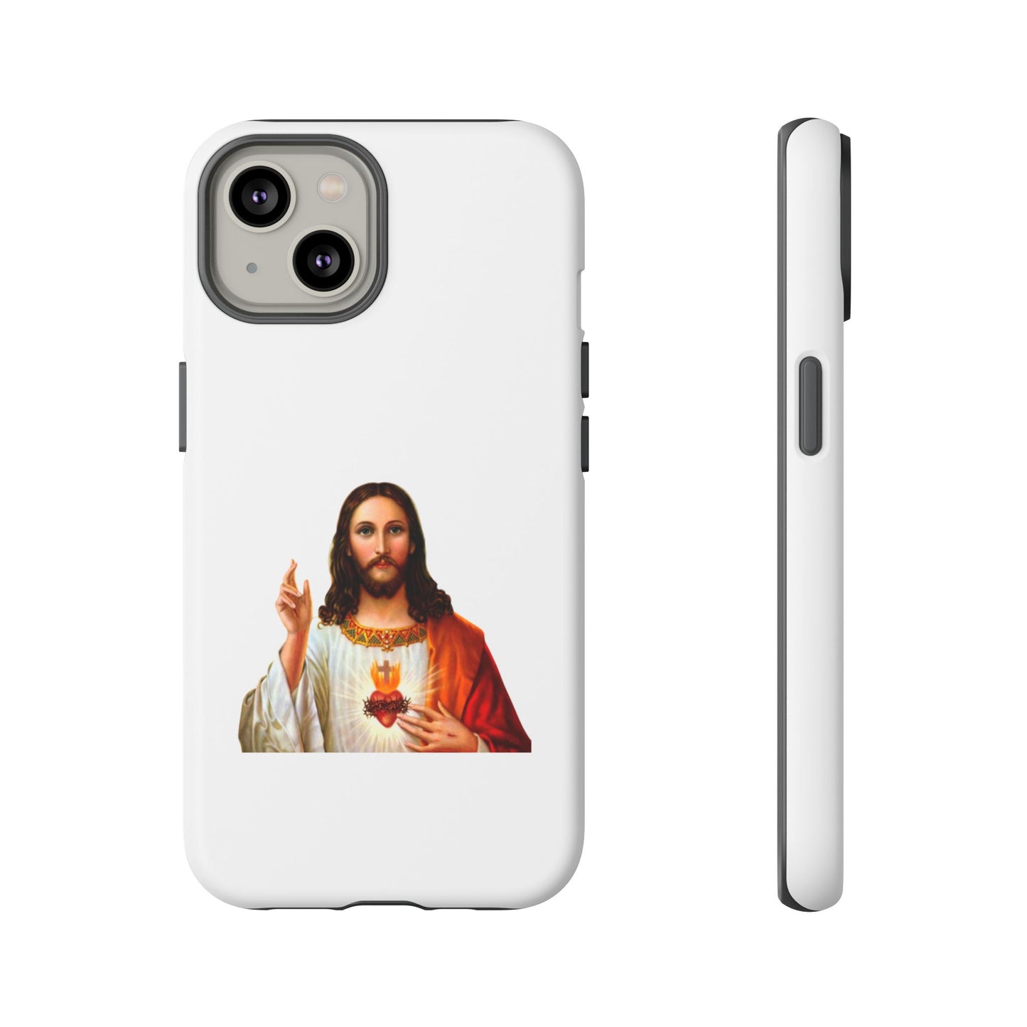 Artistic Phone Case Featuring Jesus, Tough Phone Case, Christian Gift, Religious Phone Cover, Inspirational Phone Accessory, Unique Jesus