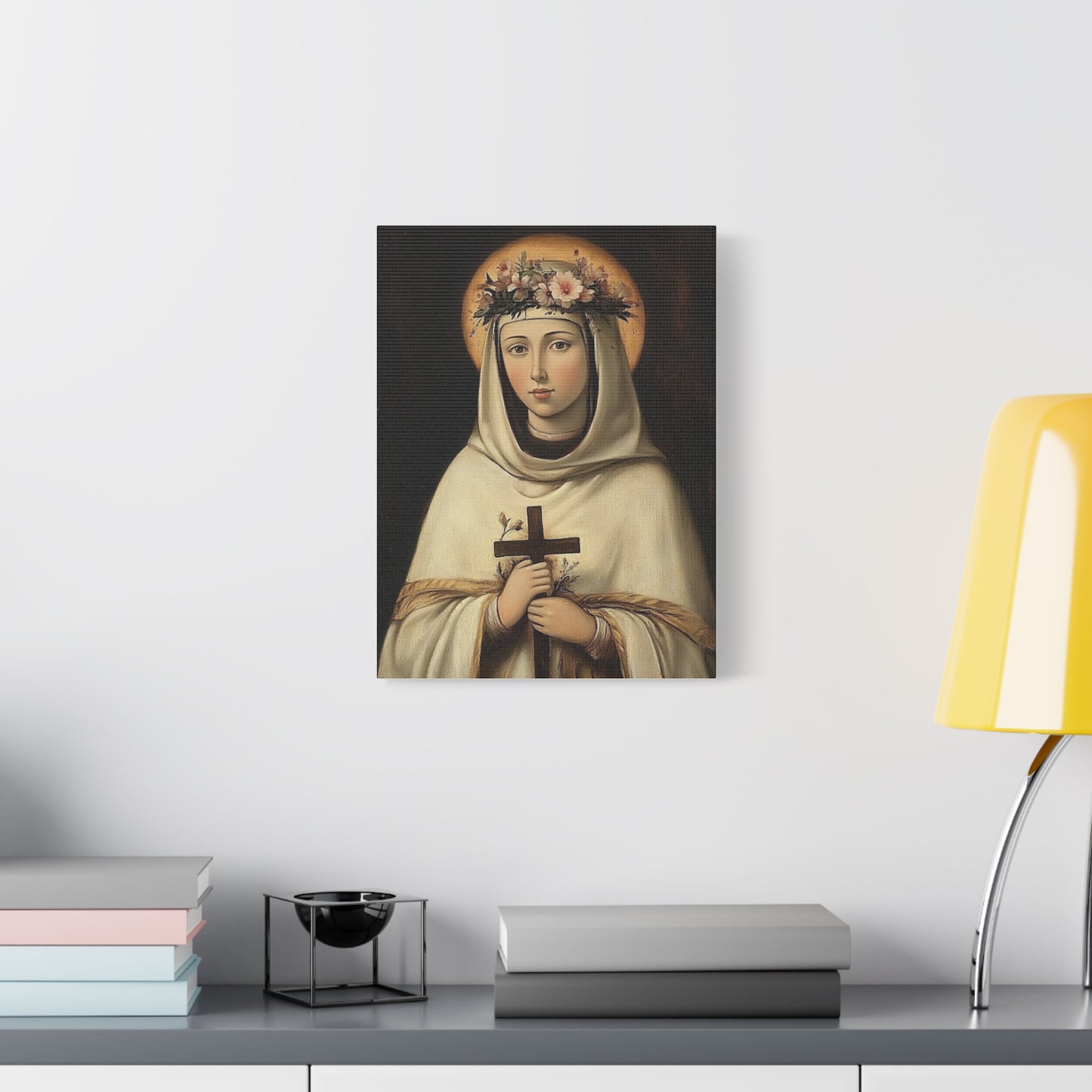Ready To Hang - St. Rose of Lima Catholic Canvas Wall Art, Christian Decor