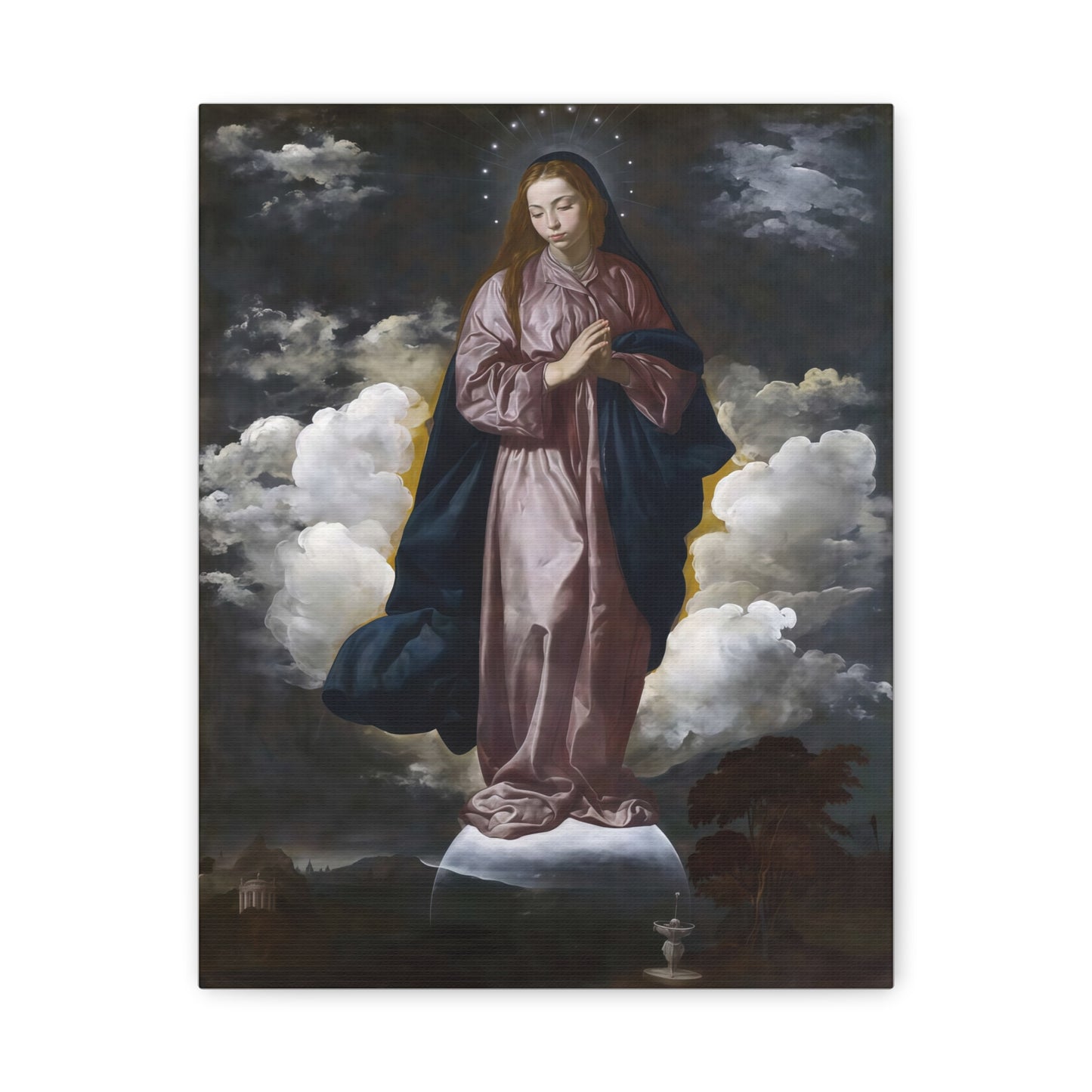 Ready To Hang - Mary Immaculate Conception Catholic Canvas Wall Art, Christian Decor