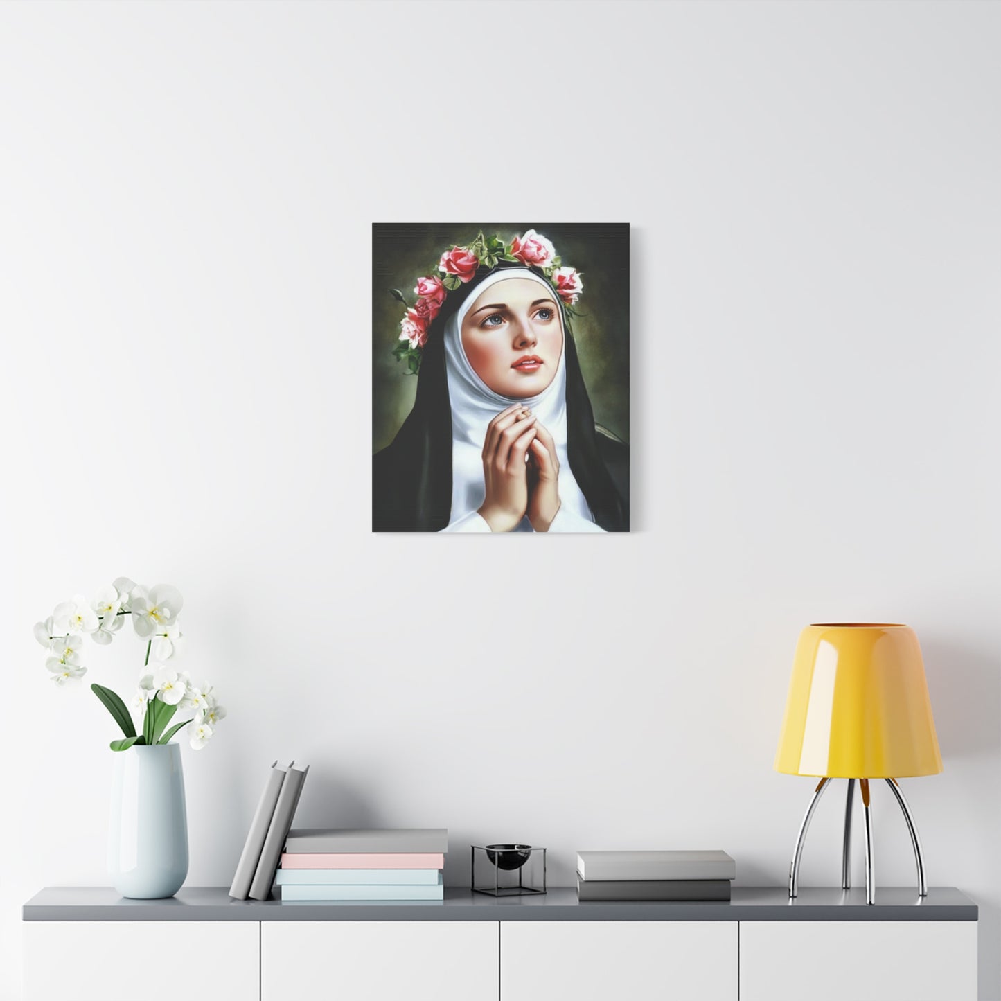 Ready To Hang - St. Rose of Lima Catholic Canvas Wall Art, Christian Decor