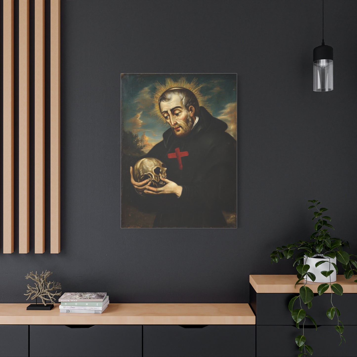St. Camillus de Lellis Catholic Canvas Wall Art, Christian Decor
