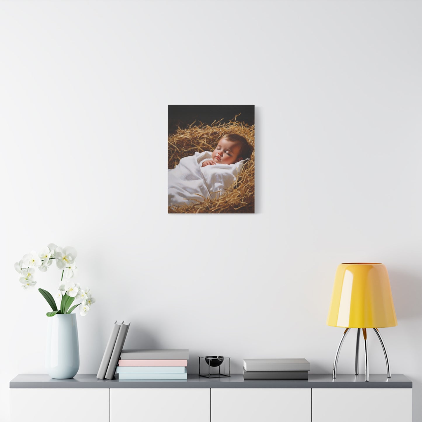 Sleeping Baby Jesus Canvas Print, Catholic Decor Wall, Gift Religious Christian