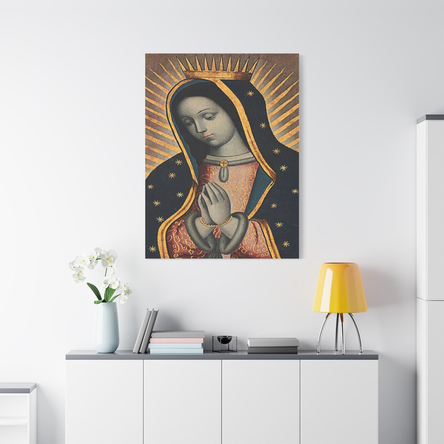 Virgin Of Guadalupe Catholic HQ Print on Canvas Ready To Hang - Virgin Mary Canvas