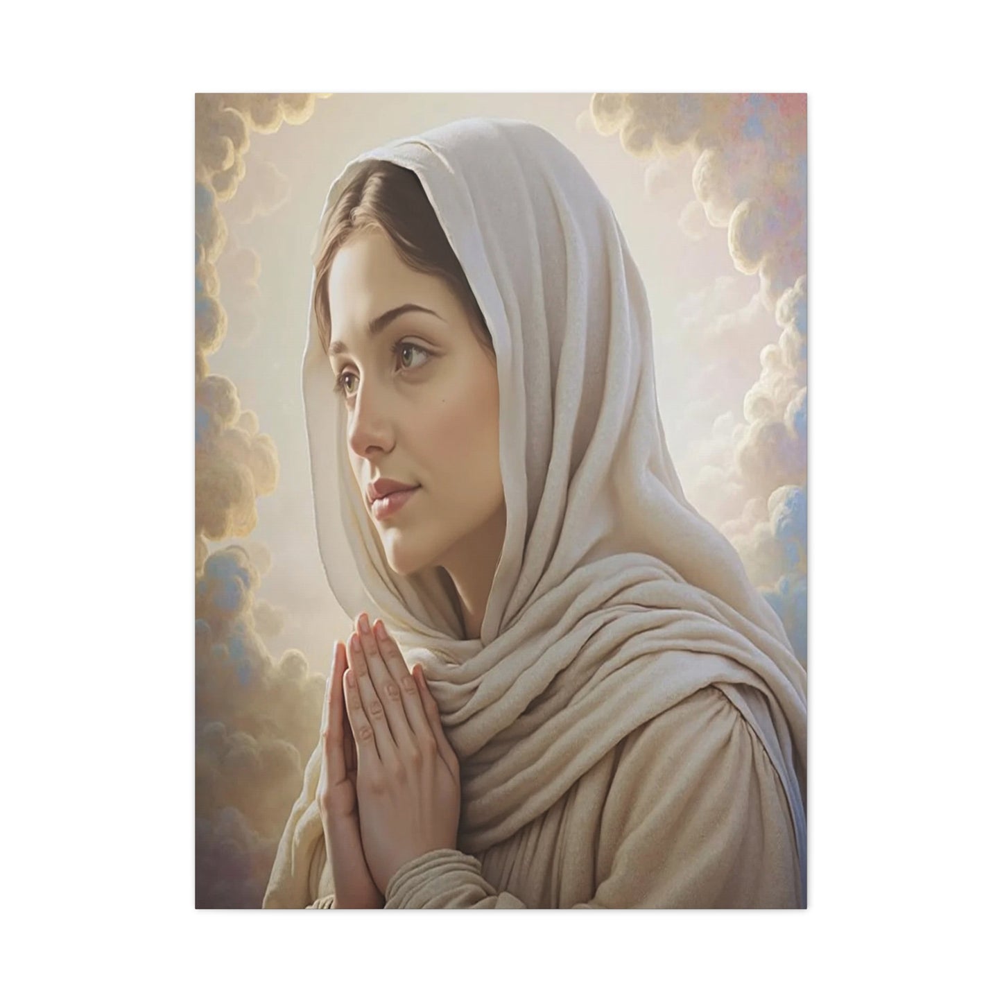 St. Bernadette Canvas Print, Catholic Decor Wall, Gift Religious Christian