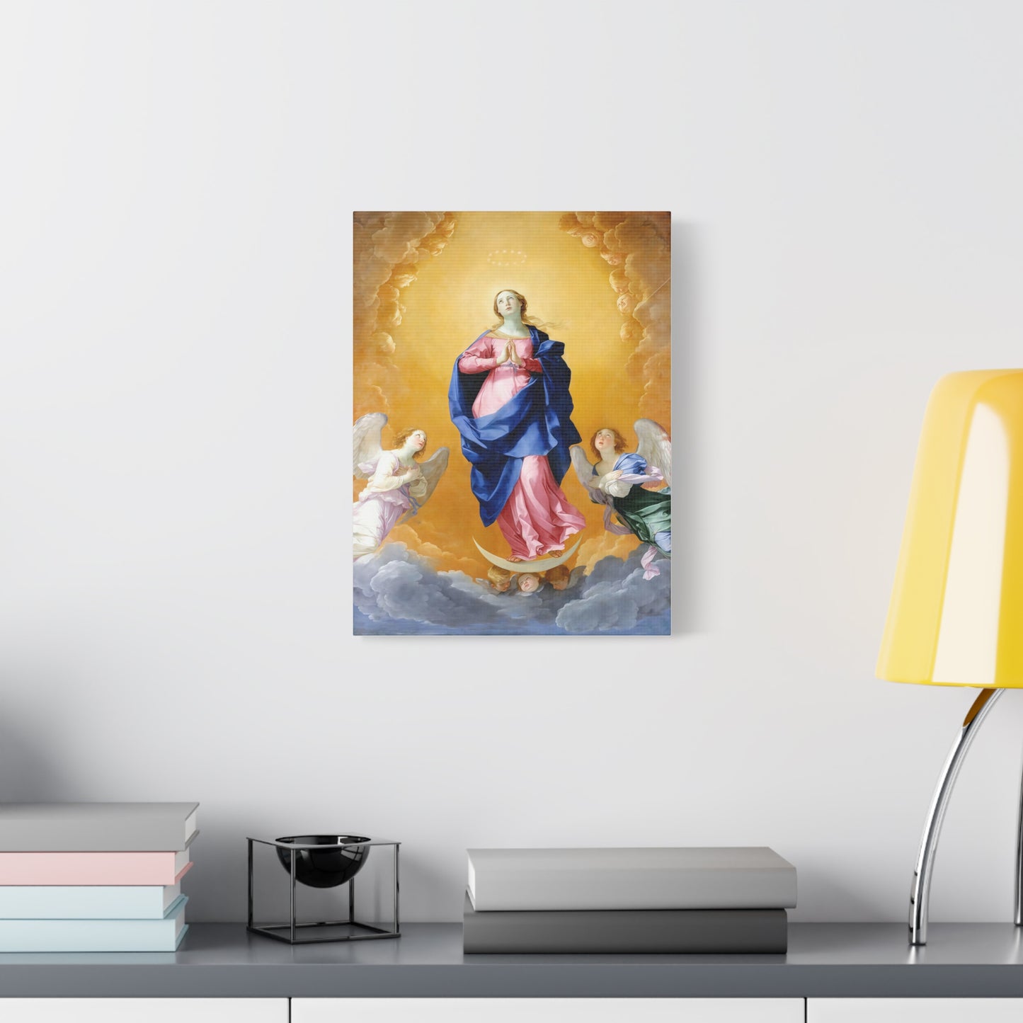 Ready To Hang - Mother Mary Immaculate Conception Our Lady Catholic Canvas Wall Art, Christian Decor