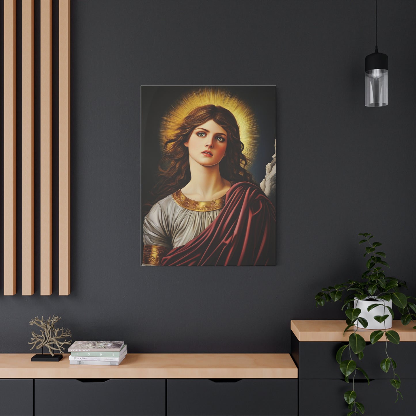 St. Barbara Catholic Saint Canvas Print, Catholic Decor Wall, Gift Religious Christian