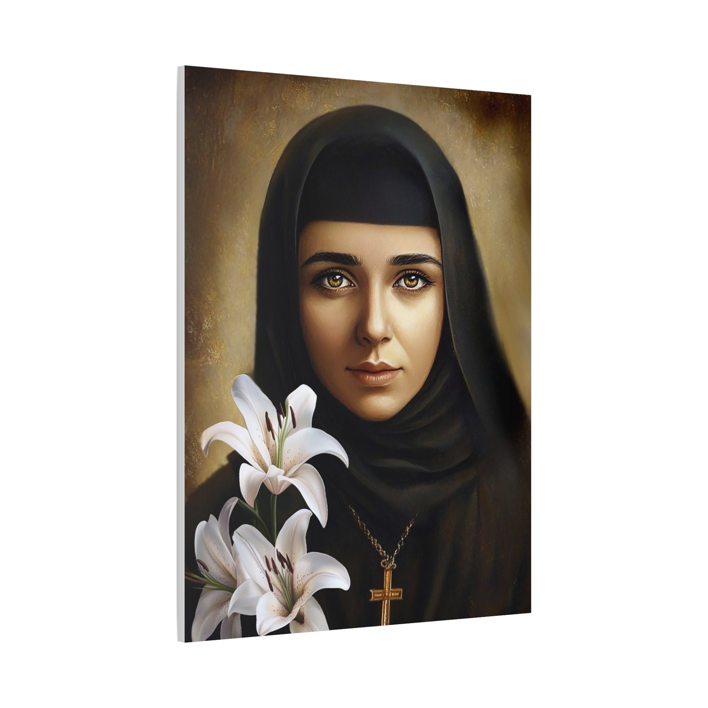 Ready To Hang - St. Rafqa Rebecca Catholic Canvas Wall Art, Christian Decor