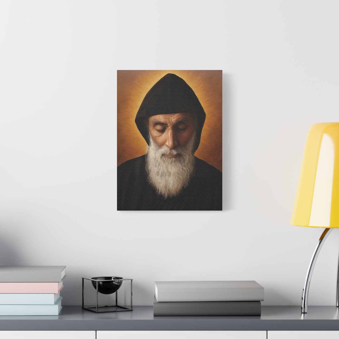 St. Charbel Makhlouf saint Catholic Canvas Wall Art, Christian Decor