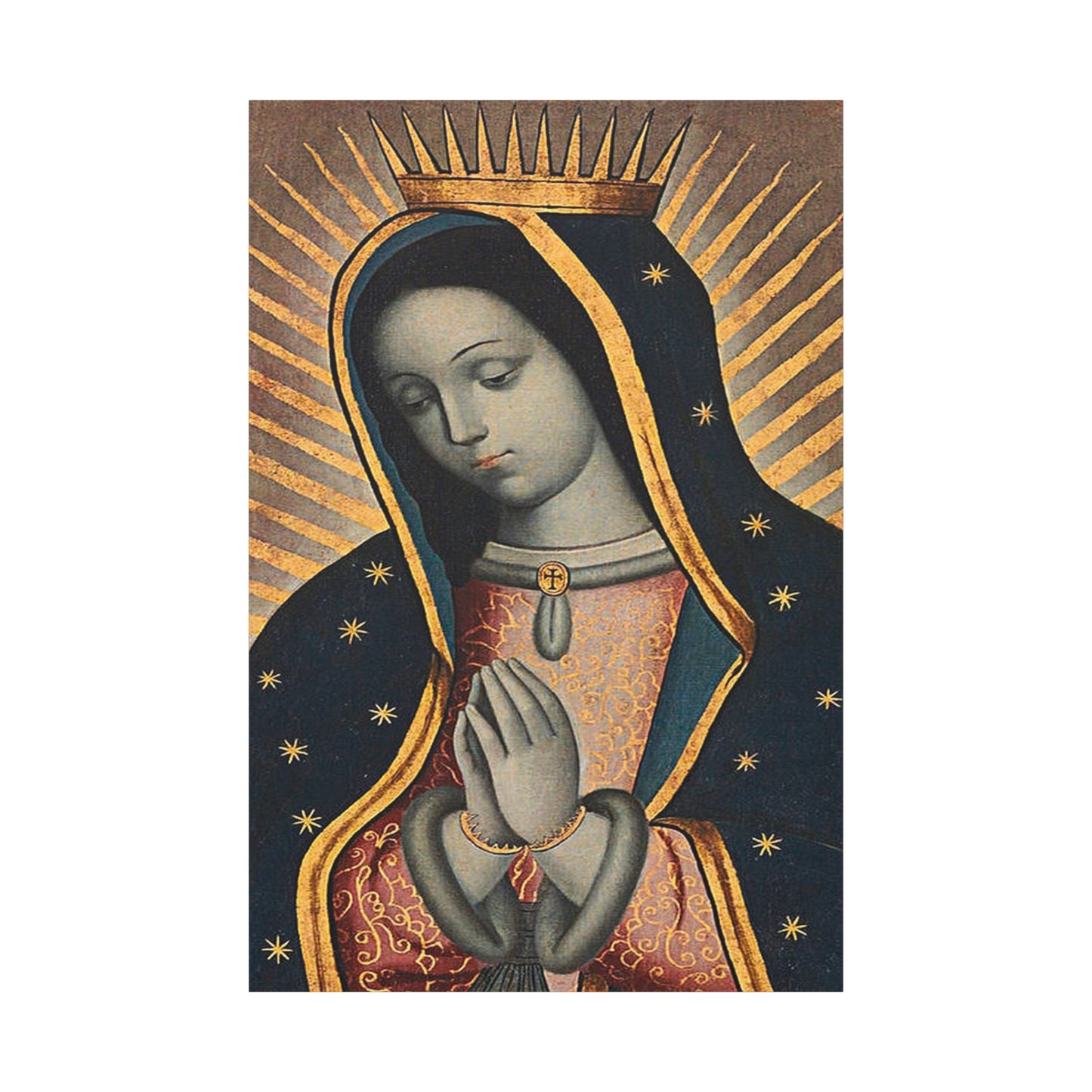 Virgin Of Guadalupe Catholic HQ Print on Canvas Ready To Hang - Virgin Mary Canvas