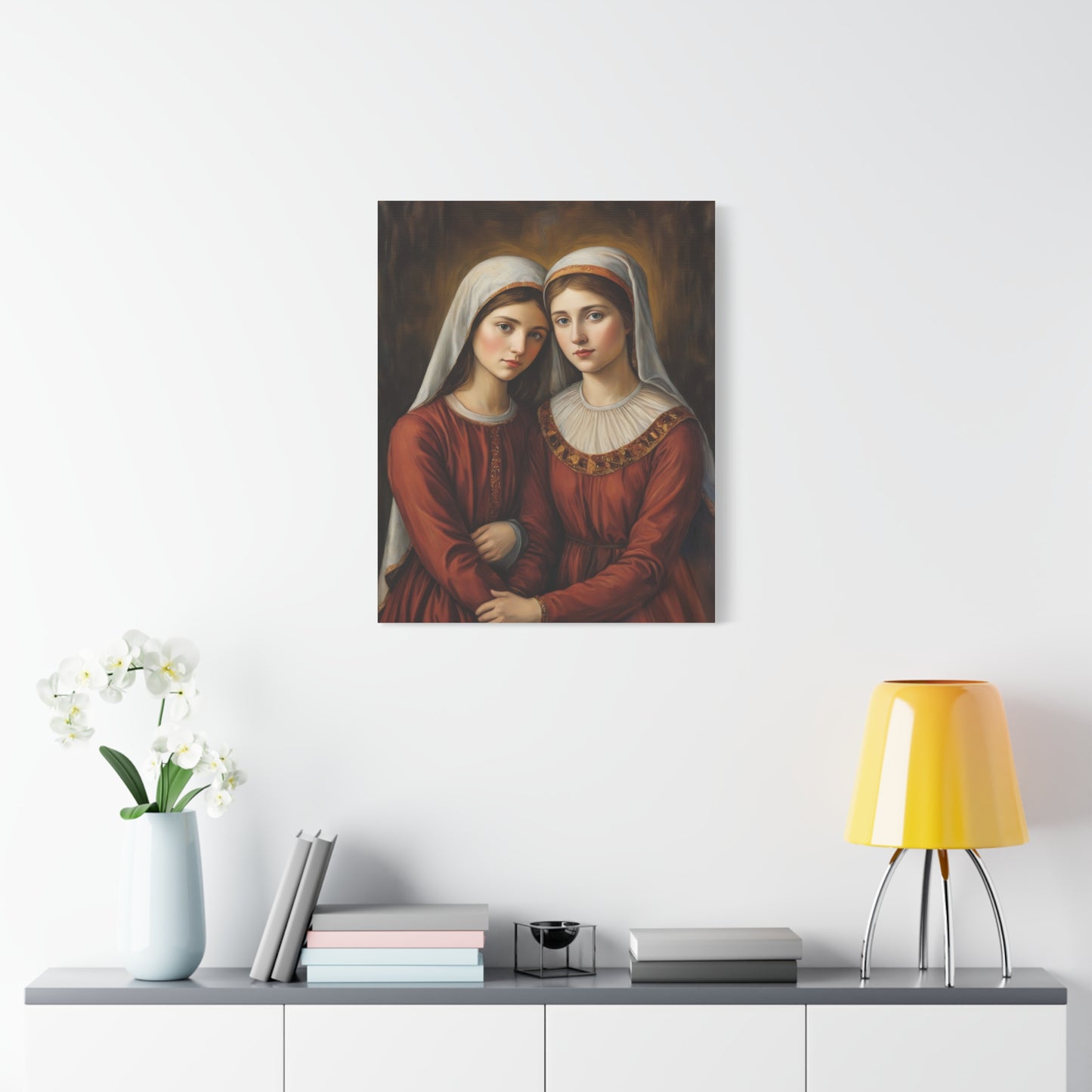 Ready to Hang - Sts. Perpetua and Felicity Catholic Canvas Wall Art, Christian Decor